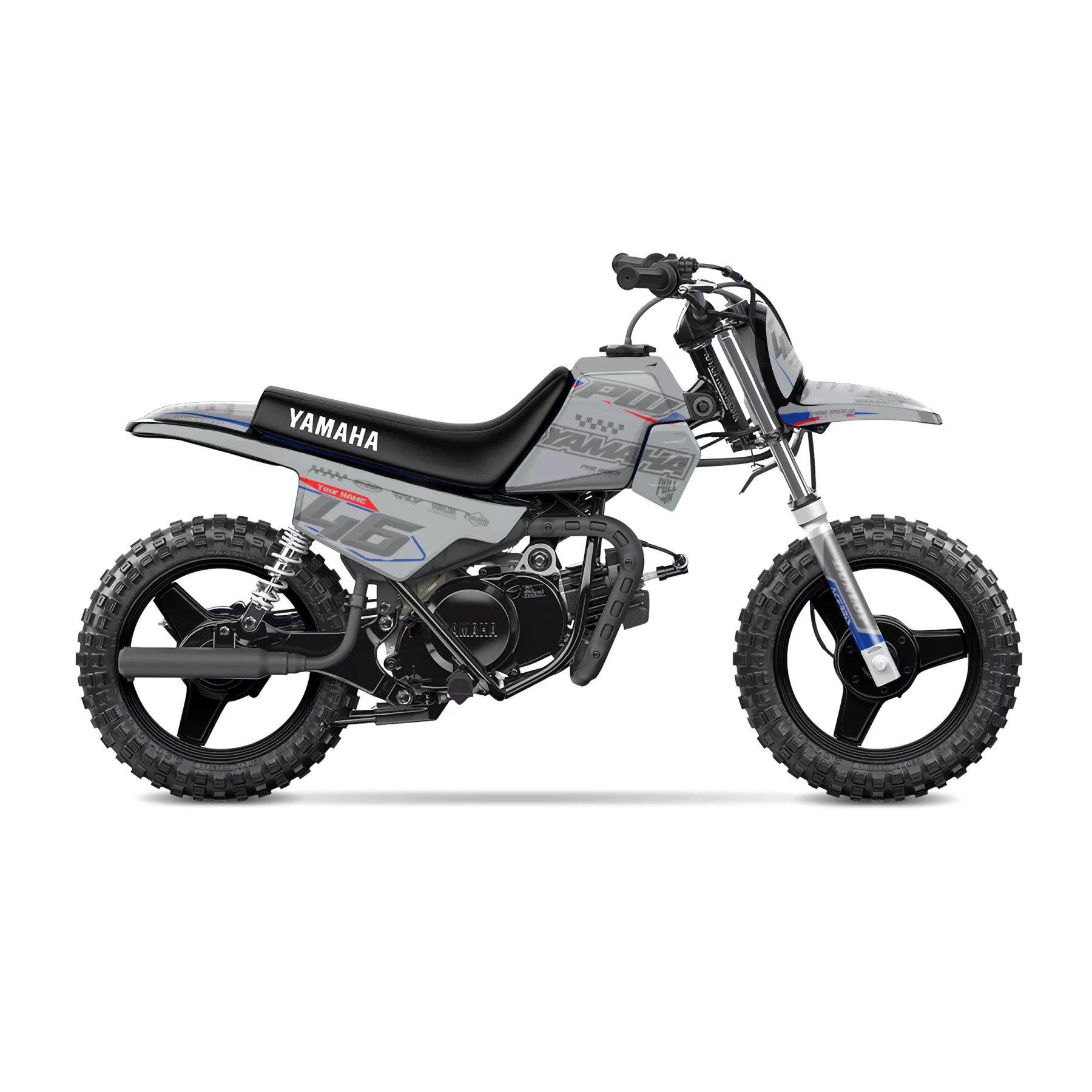 Stickerset moto Stickerset Motocross YAMAHA PW-TTR | GREY FLAG