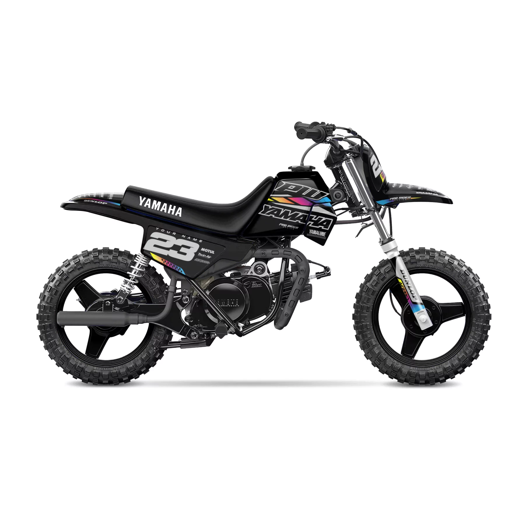 Motorrad Dekor Dekor Motocross YAMAHA PW-TTR | Speed Blocks - BLACK
