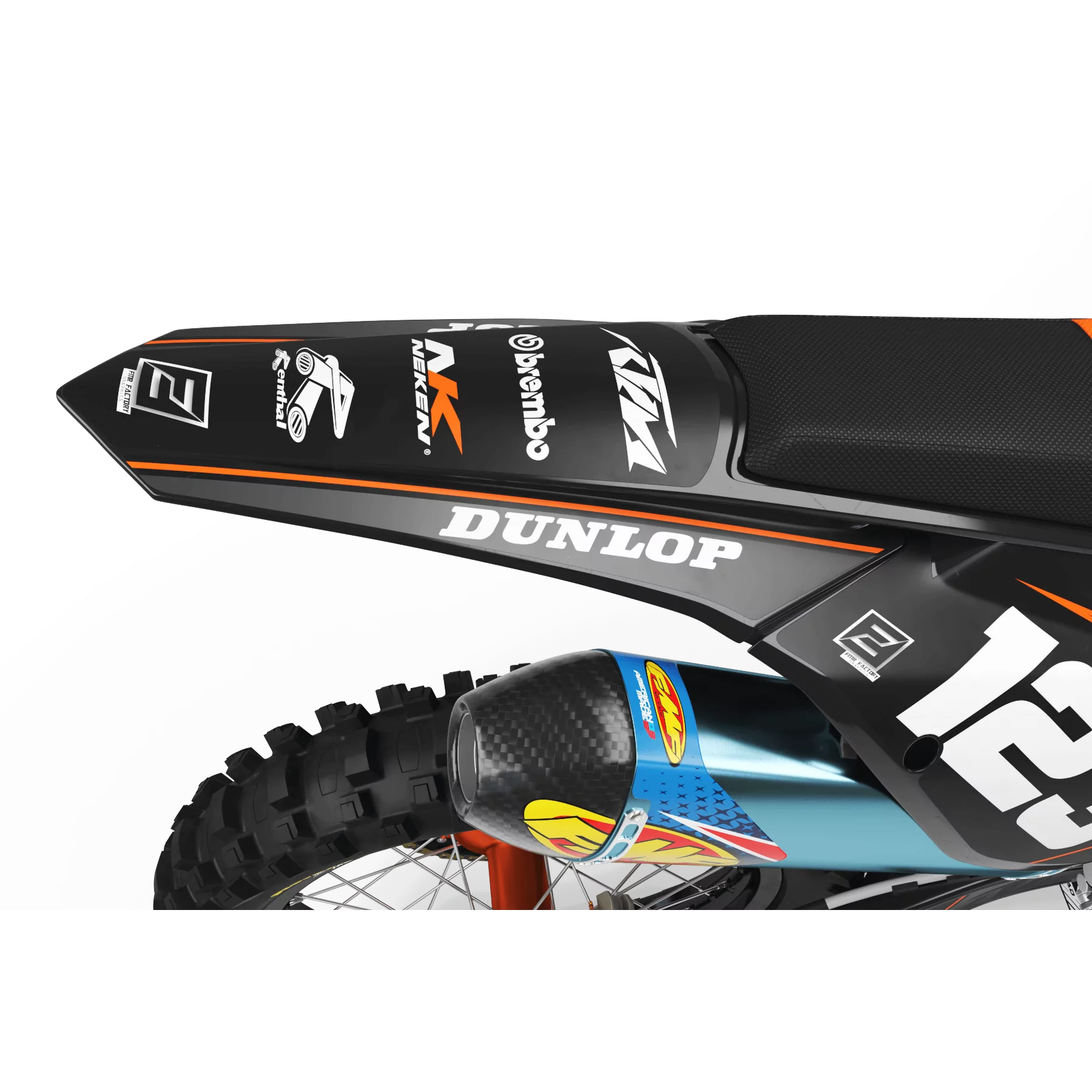 Dekor Moto Dekor Motocross KTM FACTORY NEKEN BLACK MATE (ref:prda31c)