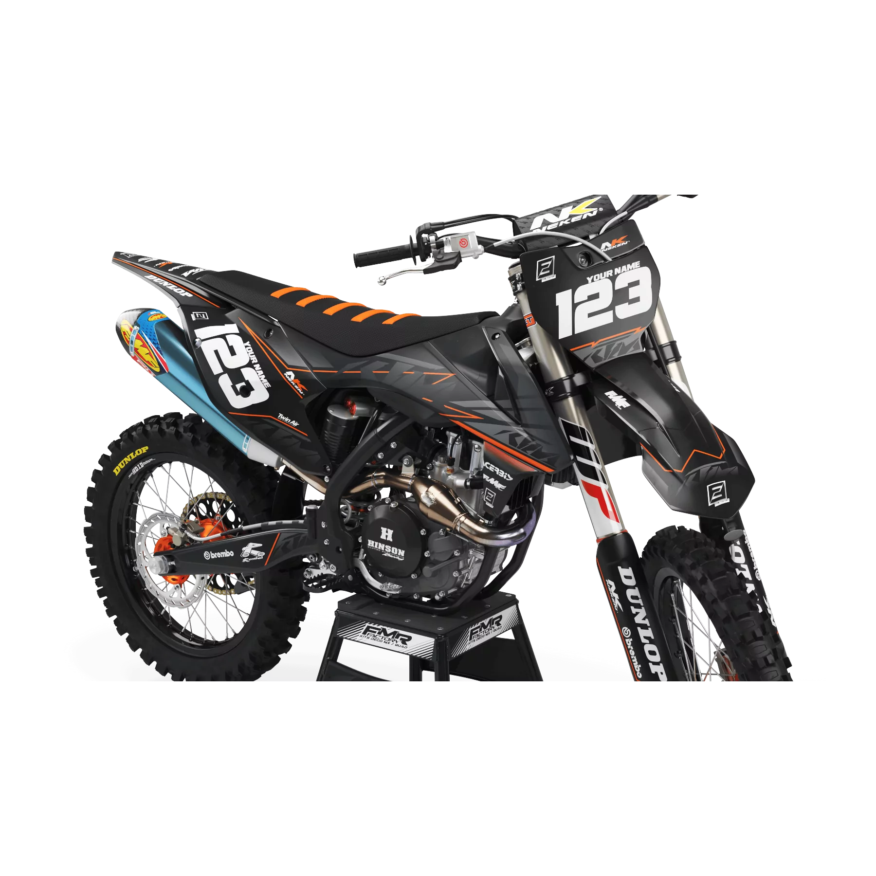 Dekor Moto Dekor Motocross KTM FACTORY NEKEN BLACK MATE (ref:prda31c)