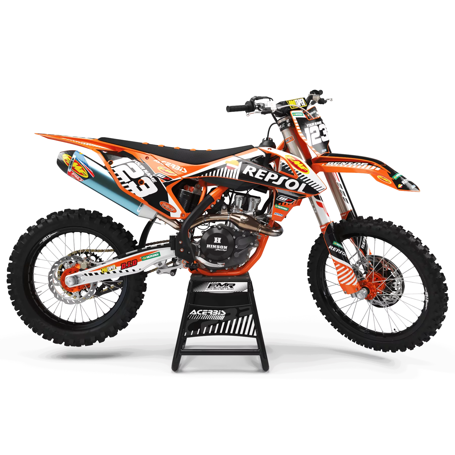 DEKOR Moto Dekor Motocross KTM PERSO MOTOCROSS REPSOL ktm (ref:prda12d)