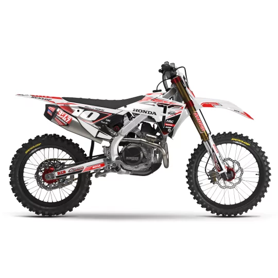 Kit adesivos moto Kit adesivos Motocross HONDA WHITE HRC LINE