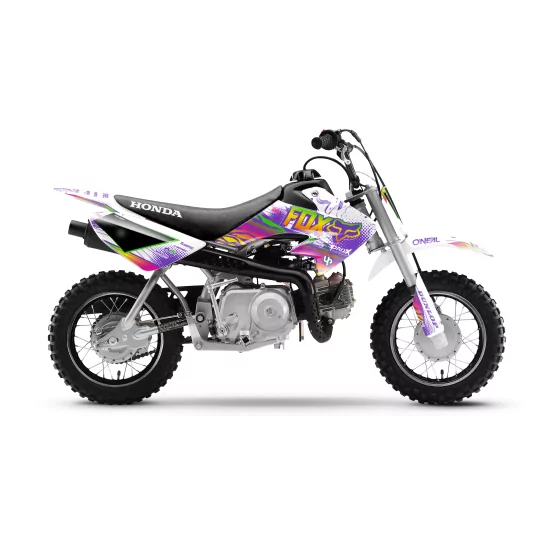 Kit Adesivos moto KIT ADESIVOS MINI Motocross HONDA | RAINBOW PURPLE