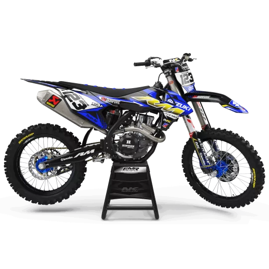 Grafiche moto Grafiche Motocross suzuki FACTORY ENERGY blu/giallo (ref:prda33d2)