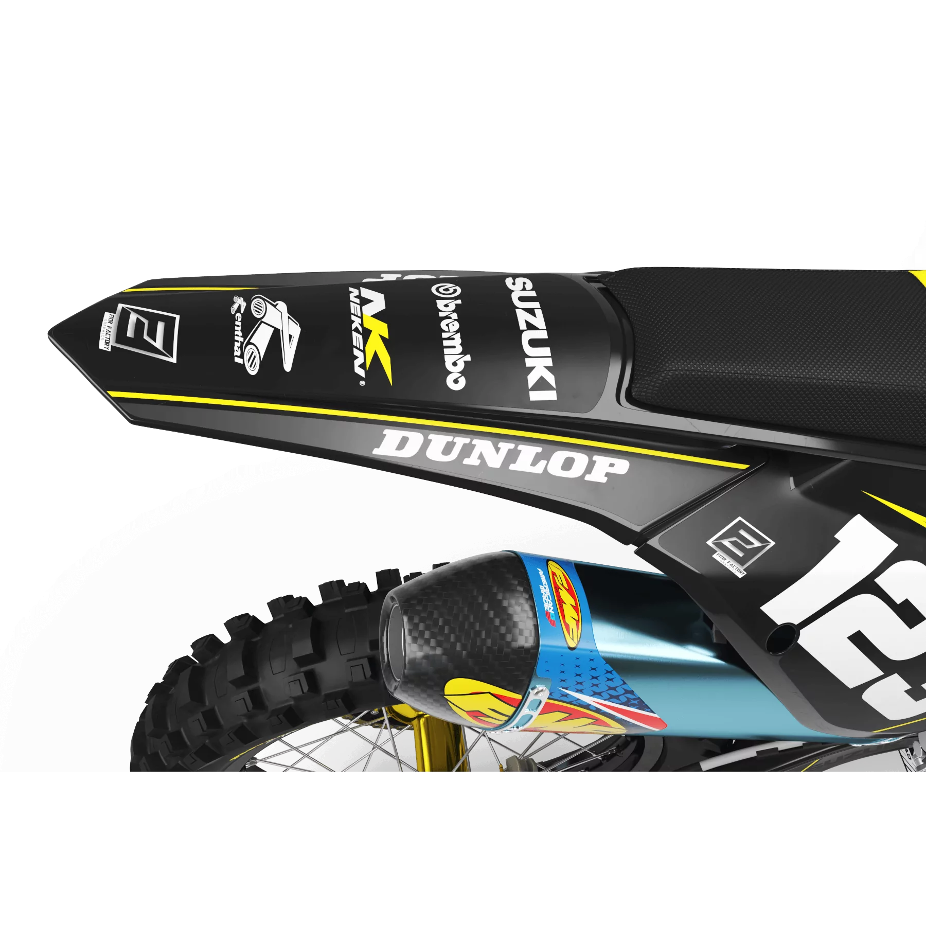 GRAPHICS moto Graphics Motocross SUZUKI FACTORY NEKEN BLACK MATE (ref:prda31d)