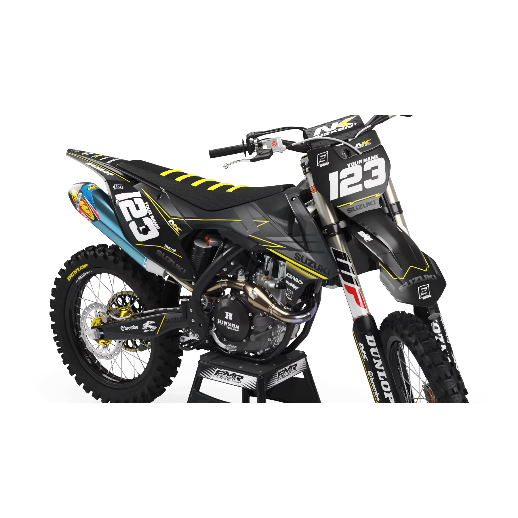 Grafiche moto Grafiche Motocross SUZUKI FACTORY NEKEN BLACK MATE (ref:prda31d)