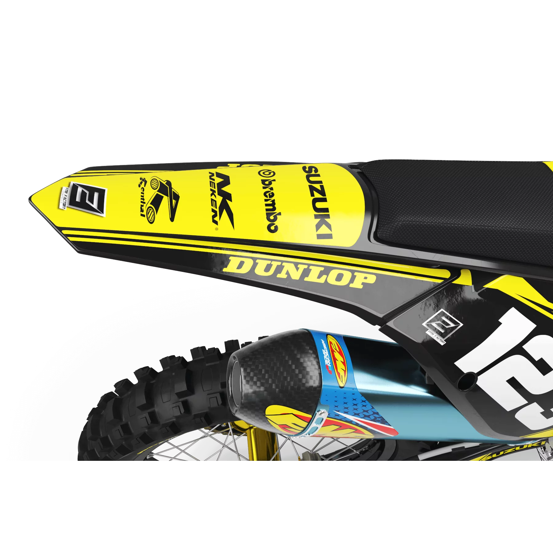Grafiche moto Grafiche Motocross suzuki FACTORY Neken nero/giallo (ref:prda32d)