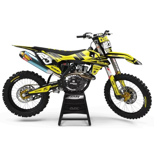 Kit adesivos moto KIT ADESIVOS Motocross suzuki FACTORY Neken preto/amarelo (ref:prda32d)