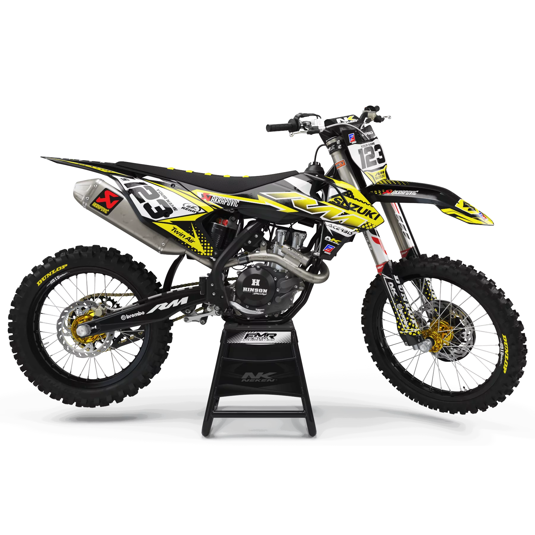 GRAPHICS moto Graphics Motocross suzuki FACTORY ENERGY yellow (ref:prda33d)