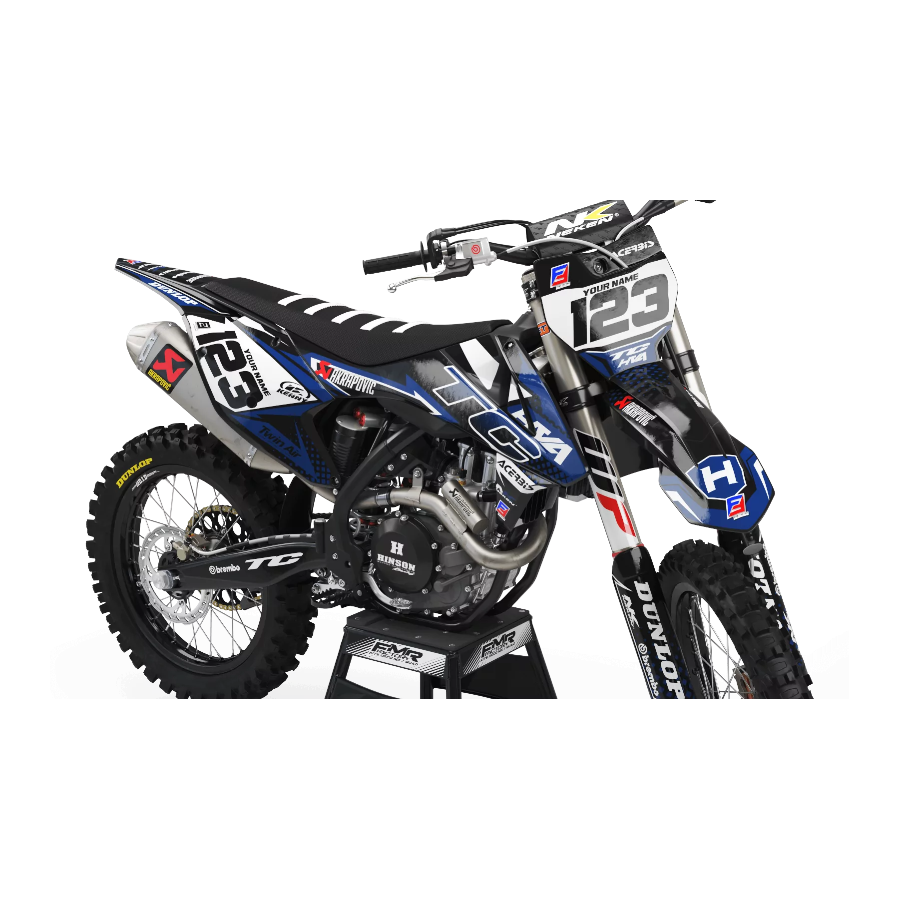 Kit adesivos moto KIT ADESIVOS Motocross Husqvarna FACTORY ENERGY (ref:prda33i)