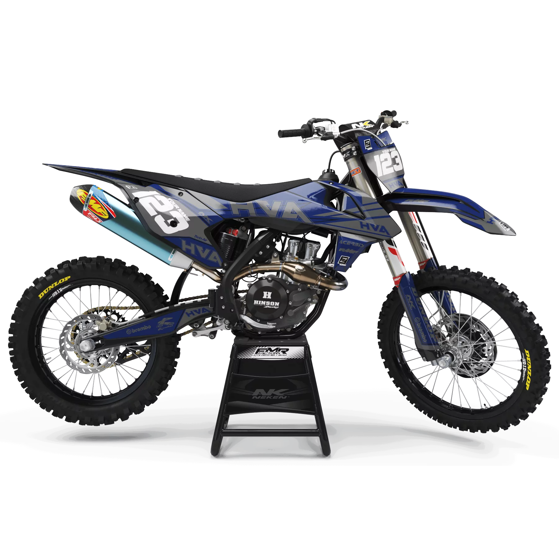 Grafiche moto Grafiche Motocross Husqvarna FACTORY NEKEN grigio|blu (ref:prda32i)