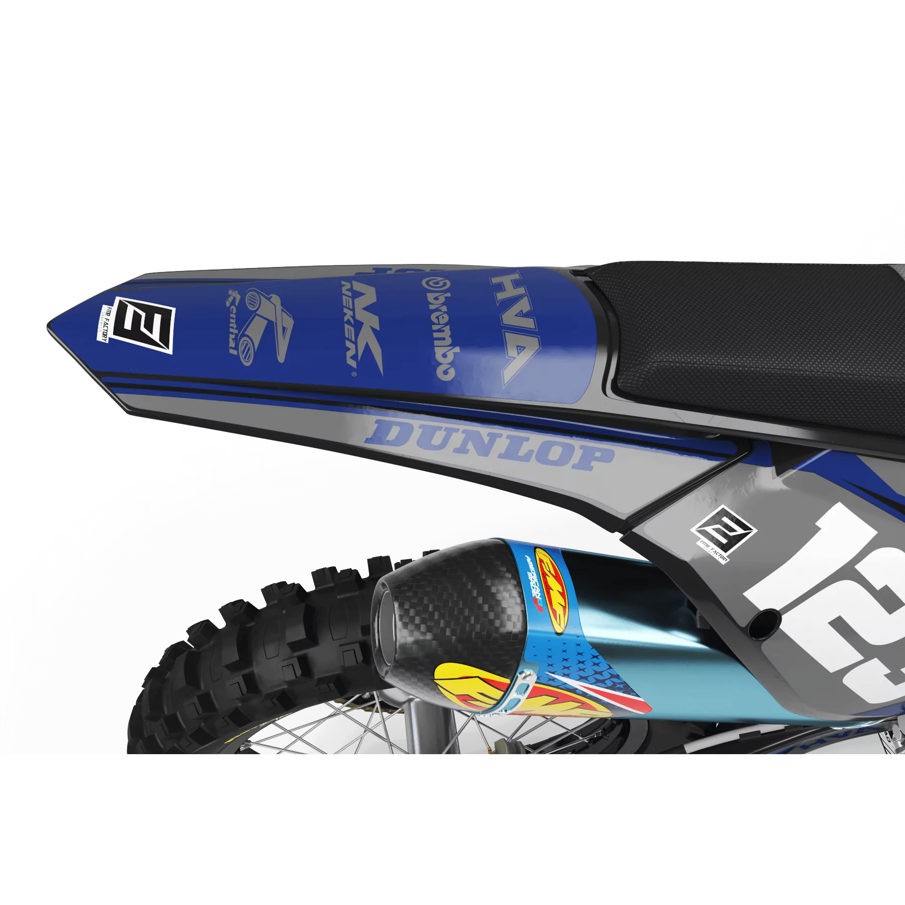 Grafiche moto Grafiche Motocross Husqvarna FACTORY NEKEN grigio|blu (ref:prda32i)