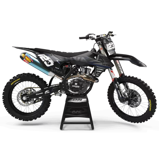 Kit adesivos moto KIT ADESIVOS Motocross Husqvarna FACTORY NEKEN BLACK MATE (ref:prda31i)