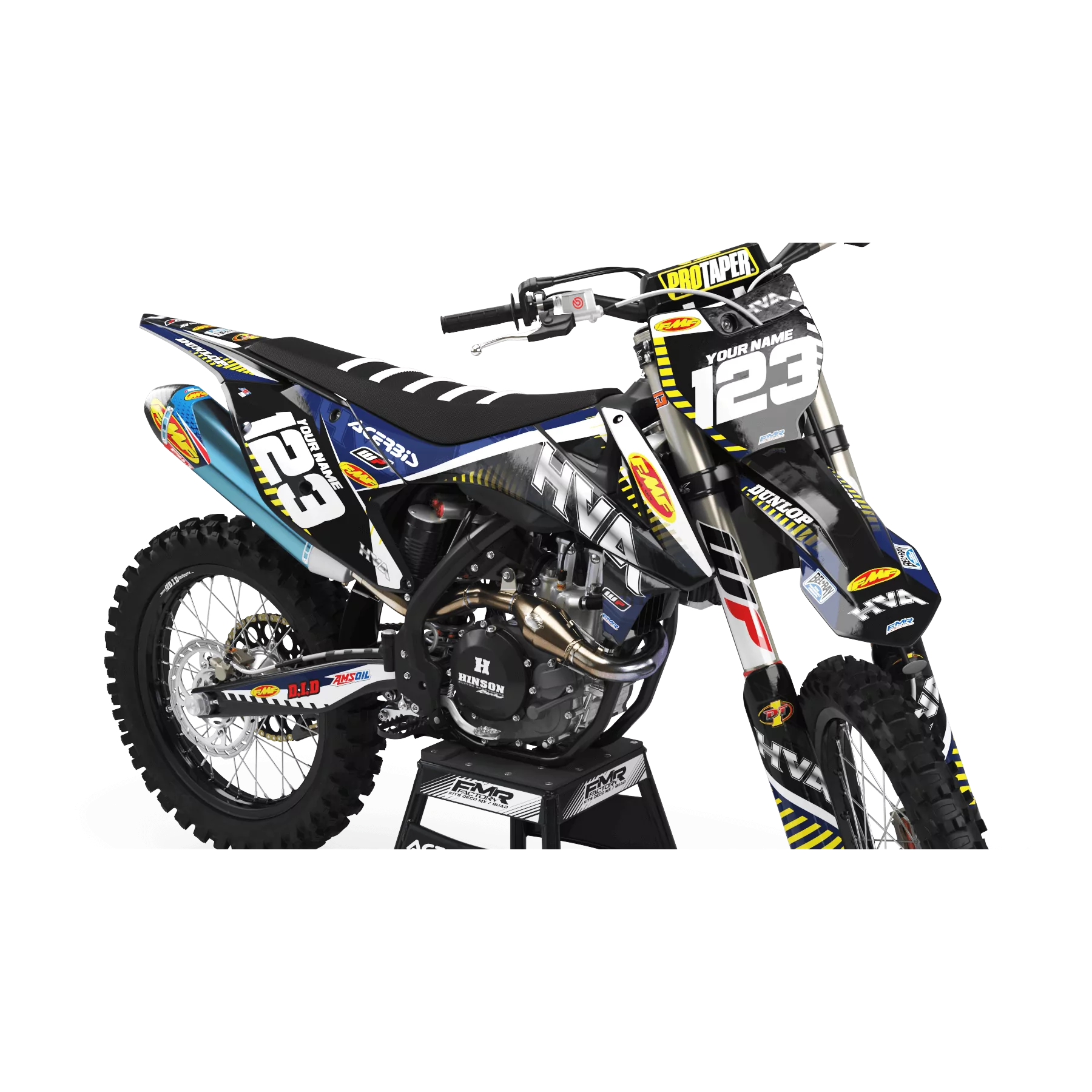 Kit adesivos moto KIT ADESIVOS MOTOCROSS Husqvarna FMF (ref:prda12i)