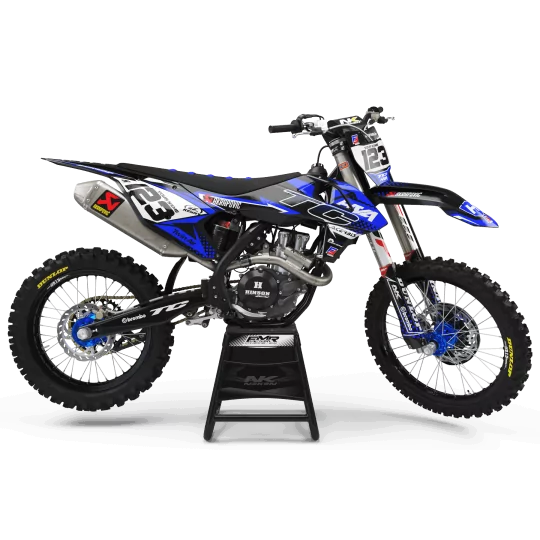 Kit adesivos moto KIT ADESIVOS Motocross Husqvarna FACTORY ENERGY azul|preto (ref:prda33i2)