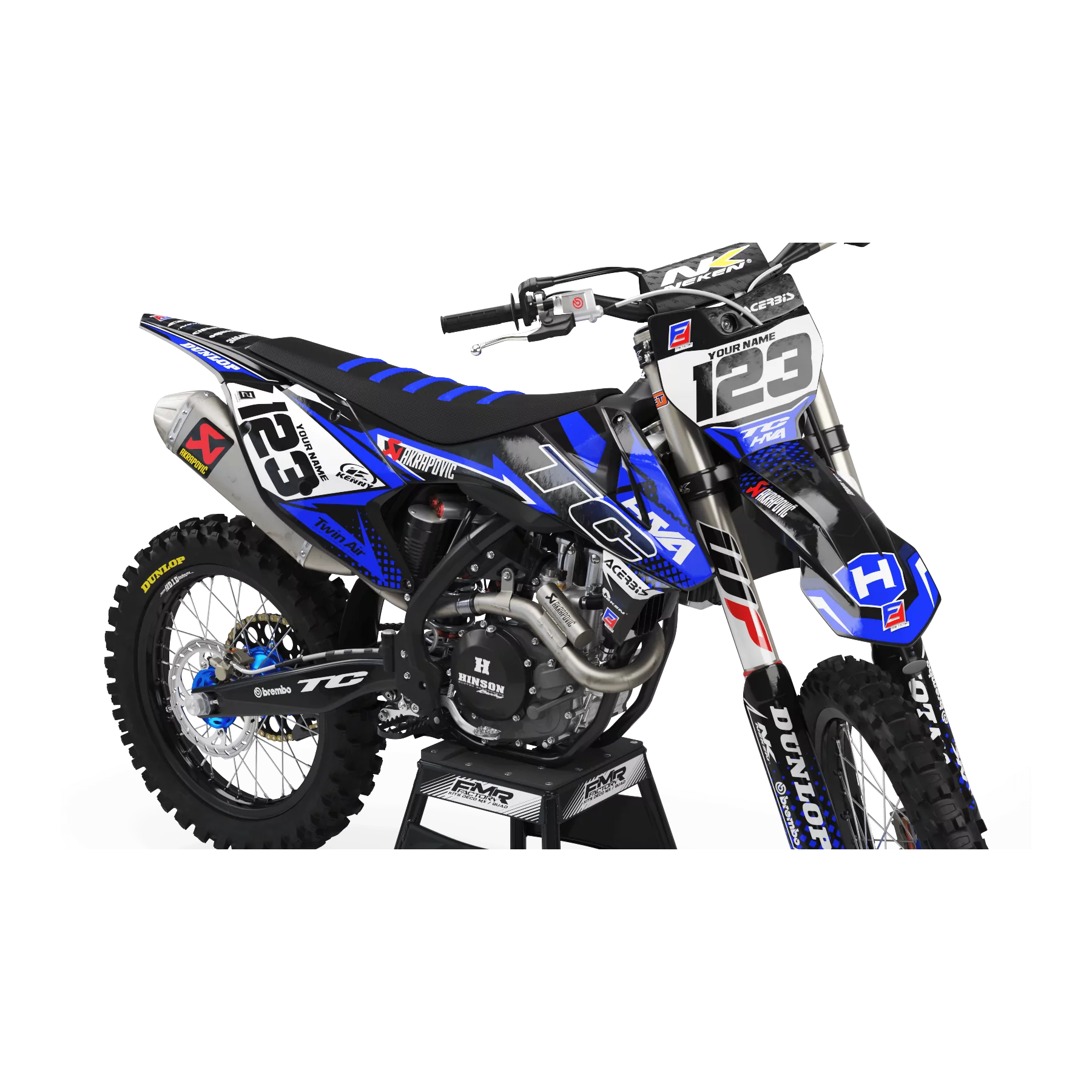 Grafiche moto Grafiche Motocross Husqvarna FACTORY ENERGY blu|nero (ref:prda33i2)