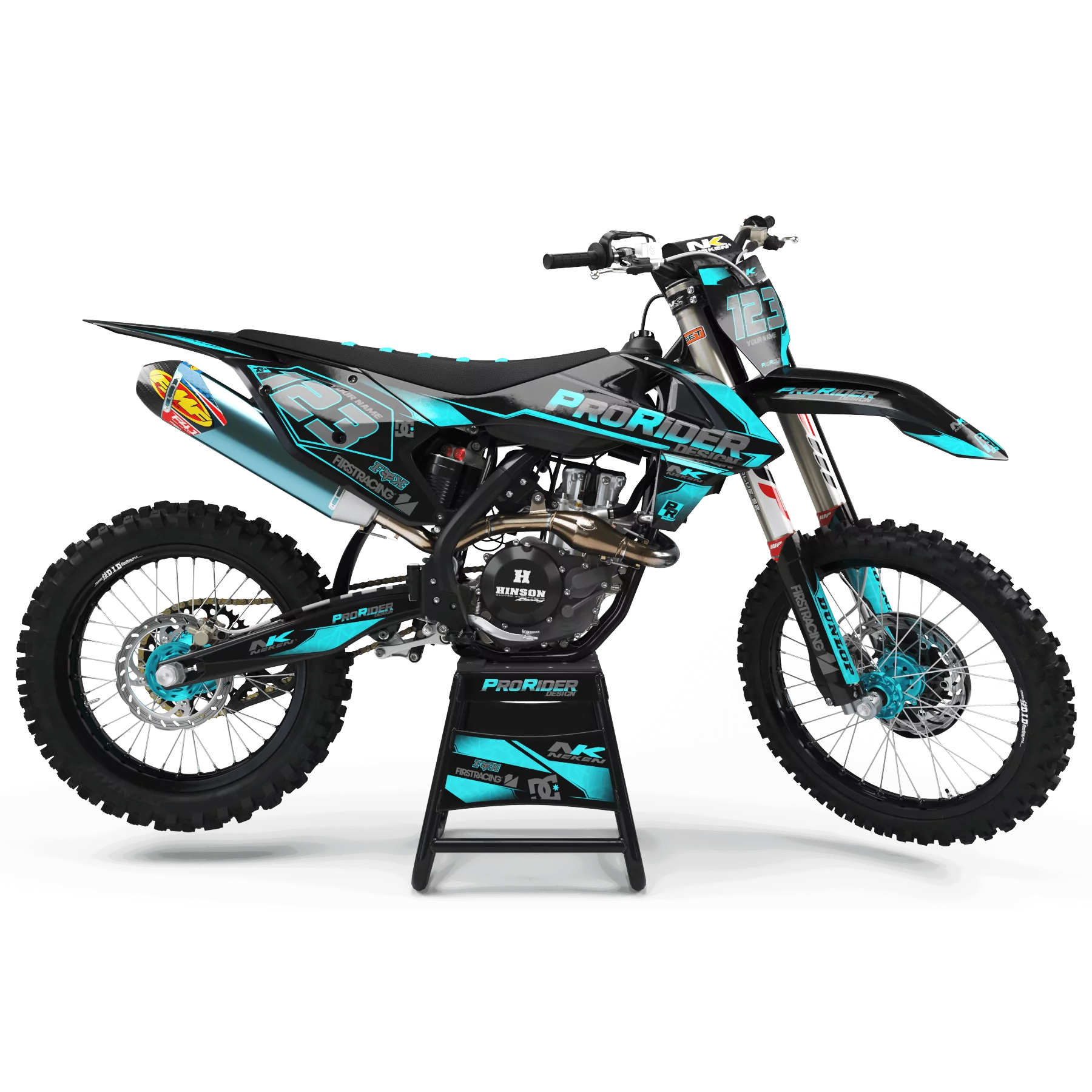 Stickerset moto Stickerset Motocross pro rider design (ref:prda34x)