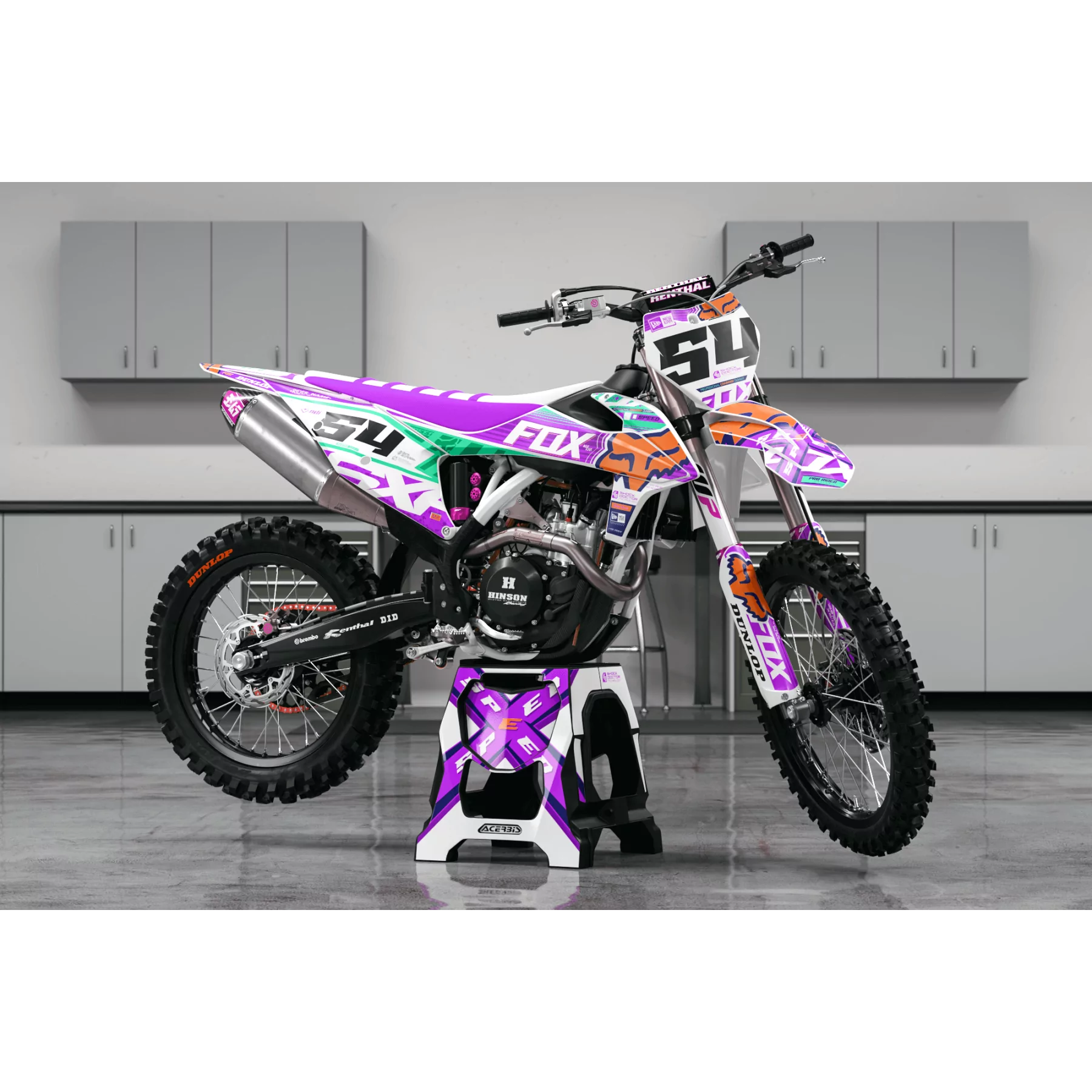 Kit déco moto KIT DECO Motocross PERSO FOX ALTITUDE