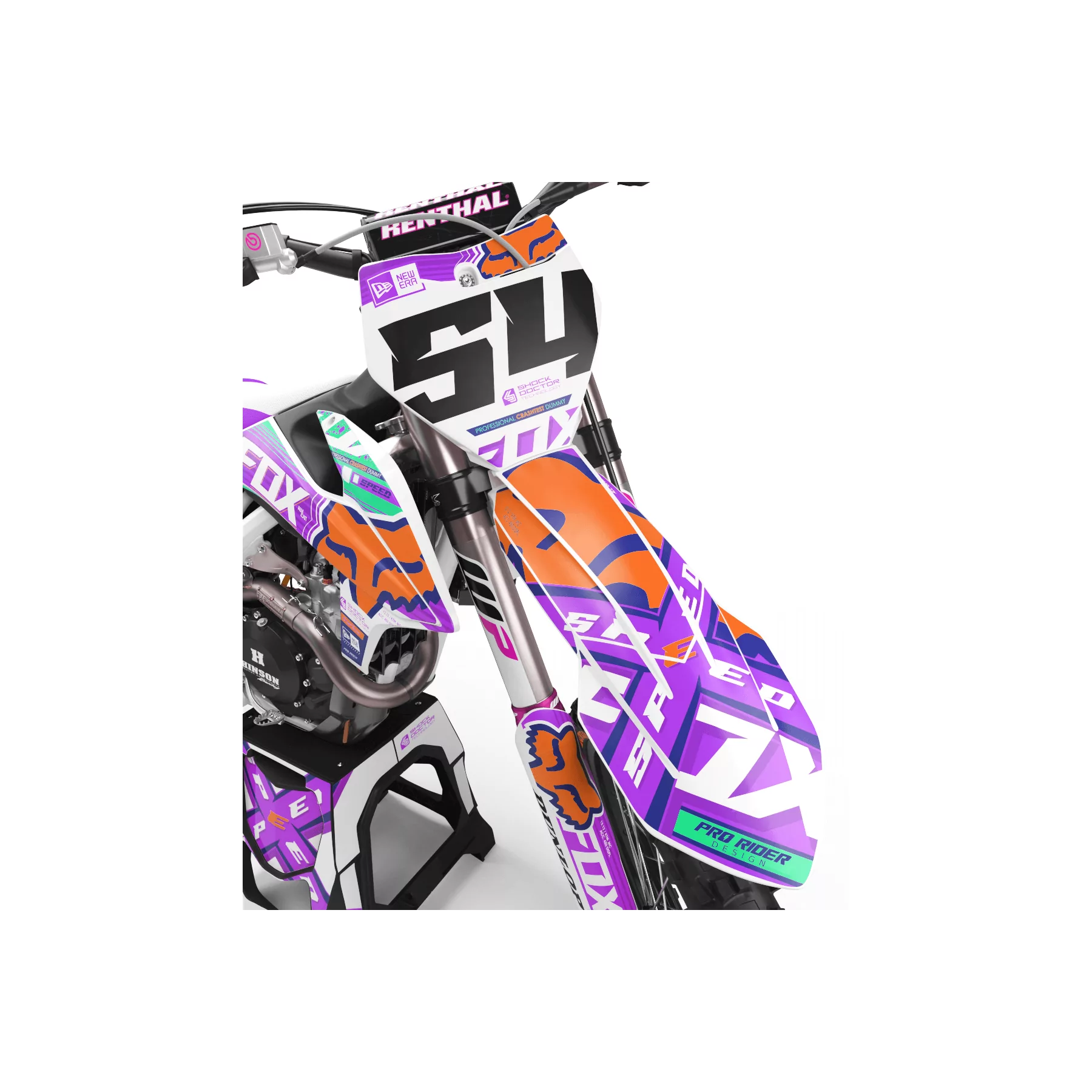 Kit déco moto KIT DECO Motocross PERSO FOX ALTITUDE
