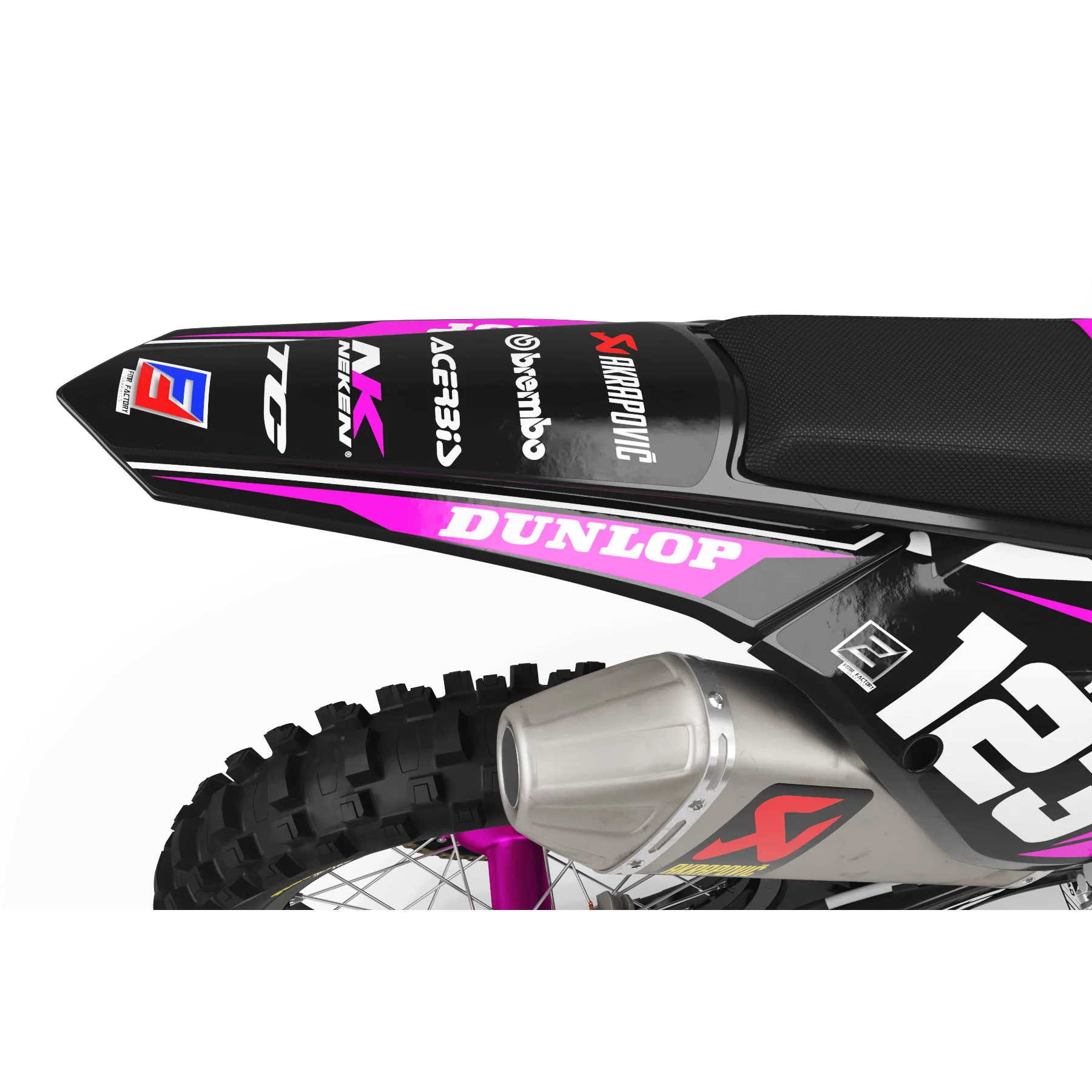 Kit adesivos moto KIT ADESIVOS Motocross Husqvarna FACTORY ENERGY rosa (ref:prda33i3)