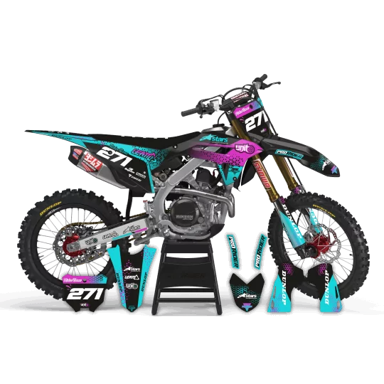 Kit adesivos moto KIT ADESIVOS Motocross PERSO UNIT BLACK
