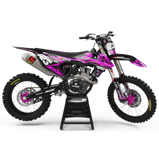 Kit adesivos moto KIT ADESIVOS MOTOCROSS PERSO Yamaha FACTORY ENERGY rosa (REF:PRDA33E3)