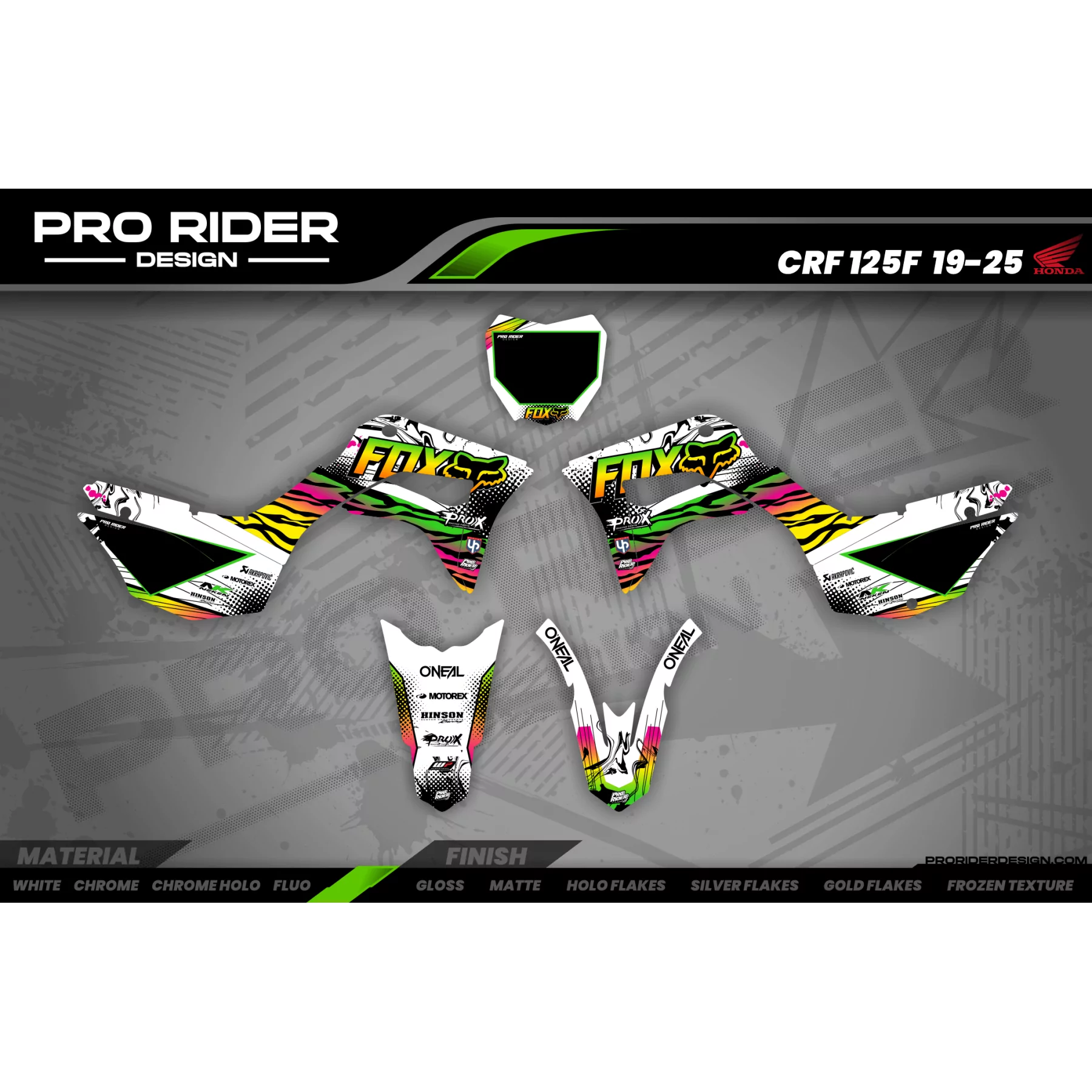 Kit adesivos moto Kit adesivos personalizável - RAINBOW