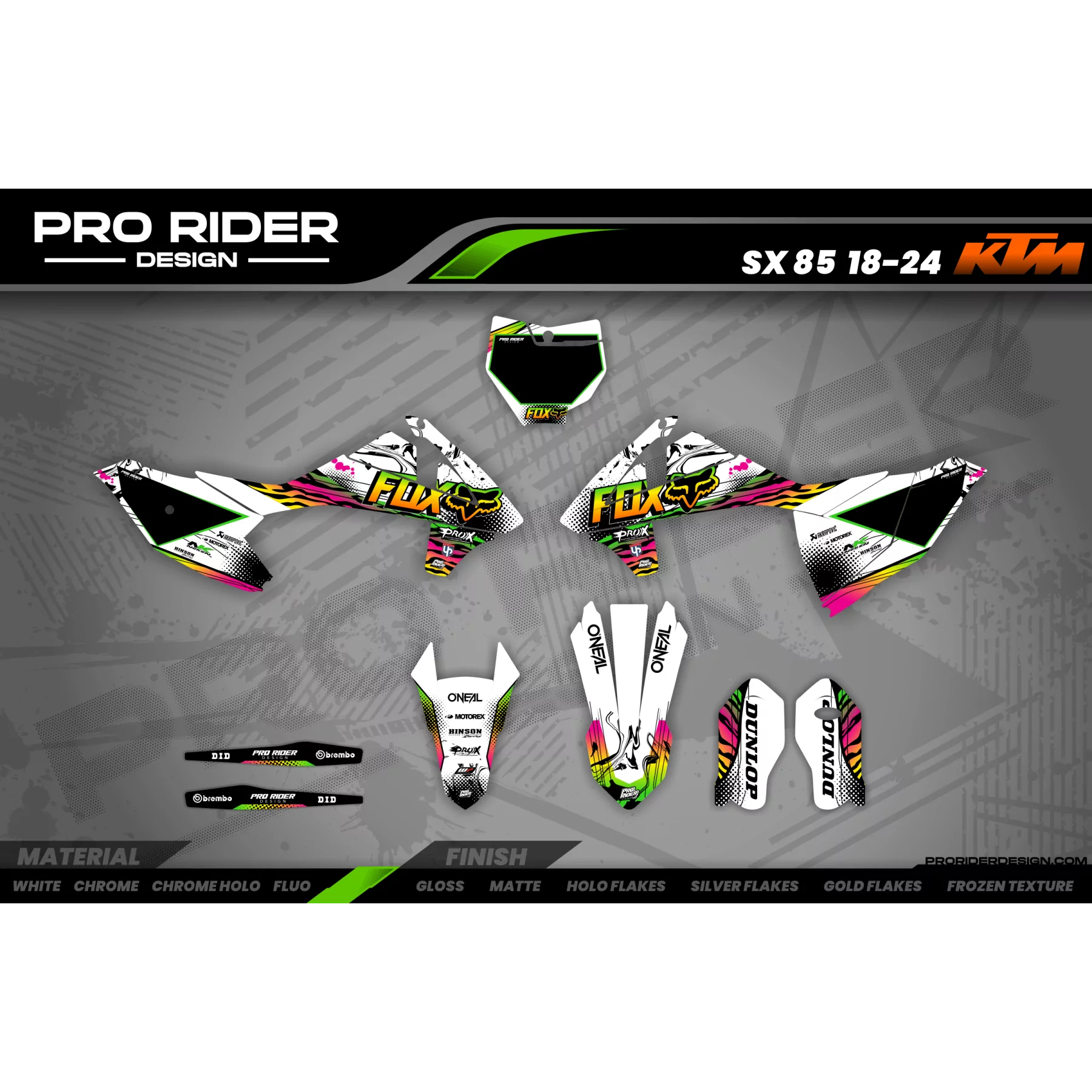 Kit adesivos moto Kit adesivos personalizável - RAINBOW