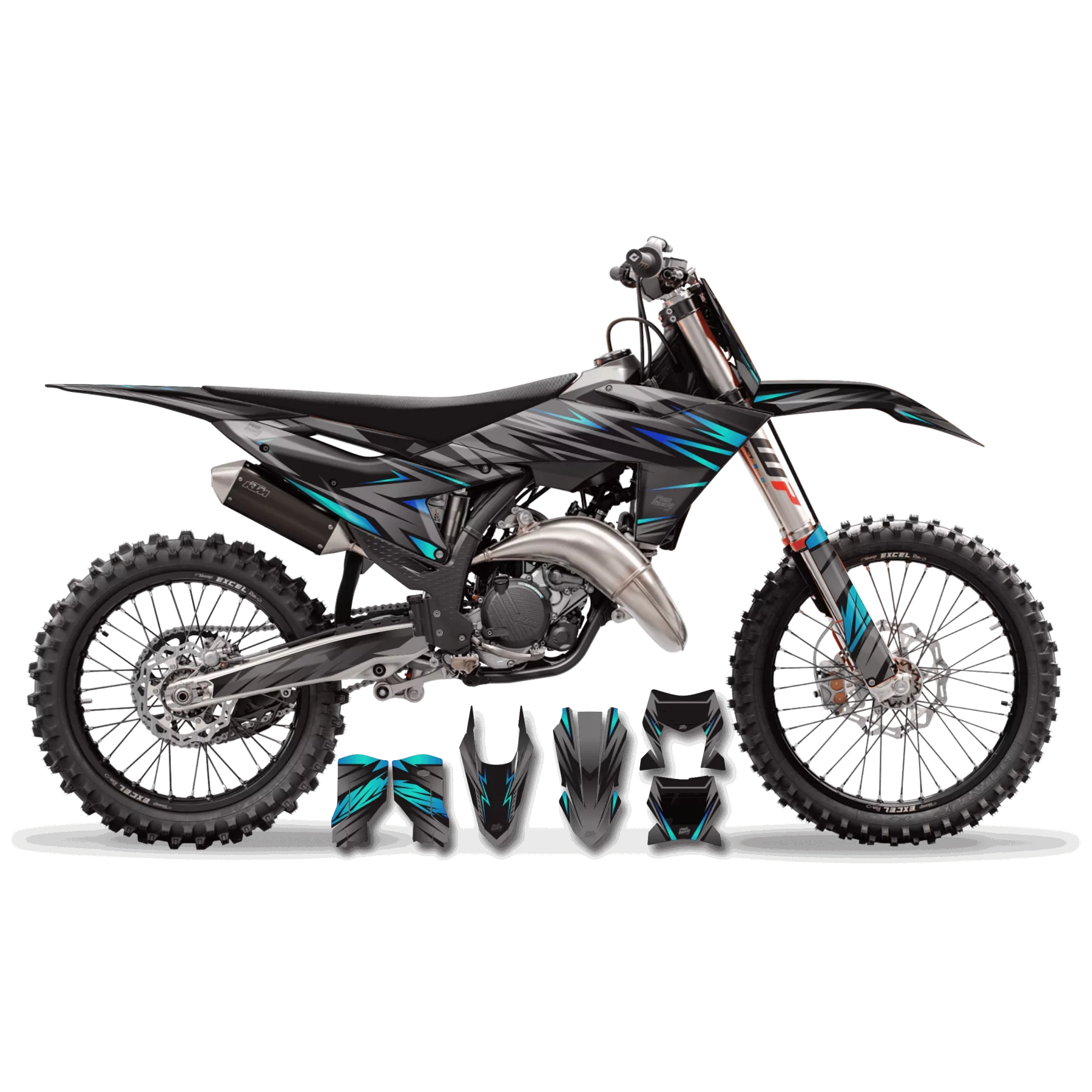 Stickerset moto Stickerset perso - AIRLIFT TEAL