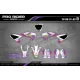 Kit adesivos moto Kit adesivos personalizável - RAINBOW PURPLE