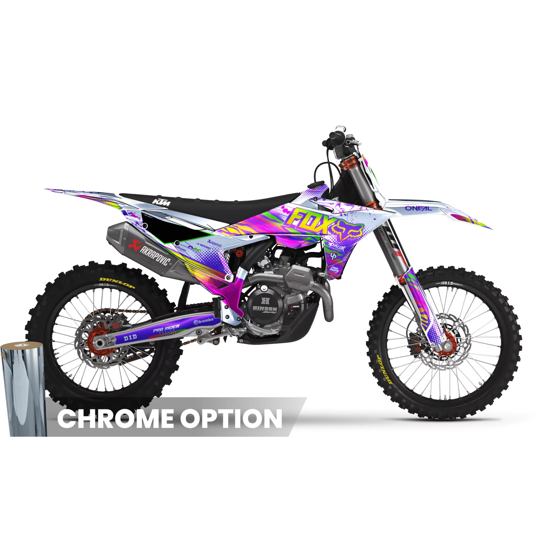 Kit déco moto Kit déco personnalisable - RAINBOW PURPLE