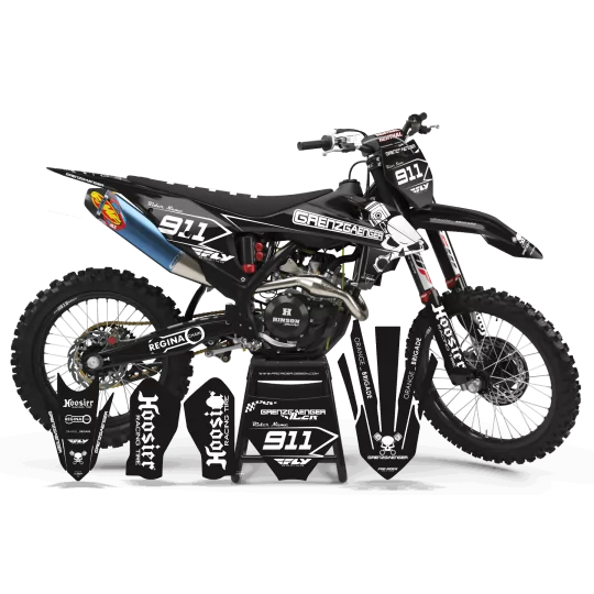Kit adesivos moto KIT ADESIVOS Motocross PERSO GRENZGAENGER BLACK
