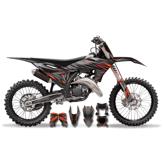 Kit adesivos moto Kit adesivos perso - AIRLIFT ORANGE