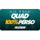 Kit de adhesivos para moto KIT DE ADHESIVOS 100 % PERSONALIZADO PARA QUAD: Personaliza tu máquina a un precio inmejorable