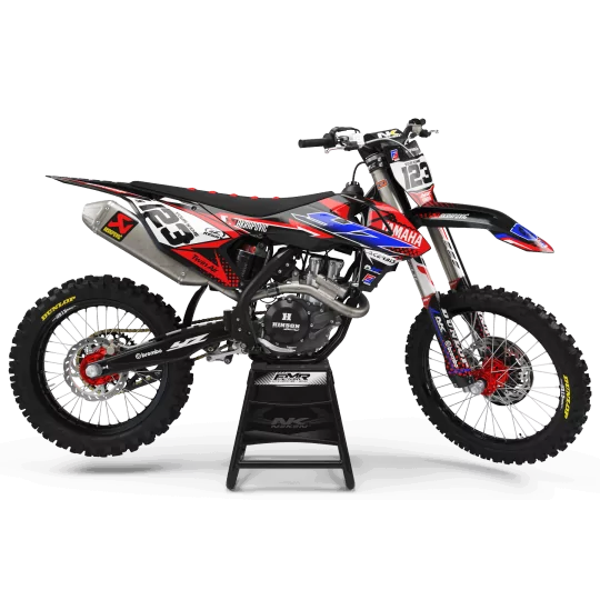 STICKERSET moto KIT DECO MOTOCROSS PERSO Yamaha FACTORY ENERGY rood|blauw (ref:prda33e2)