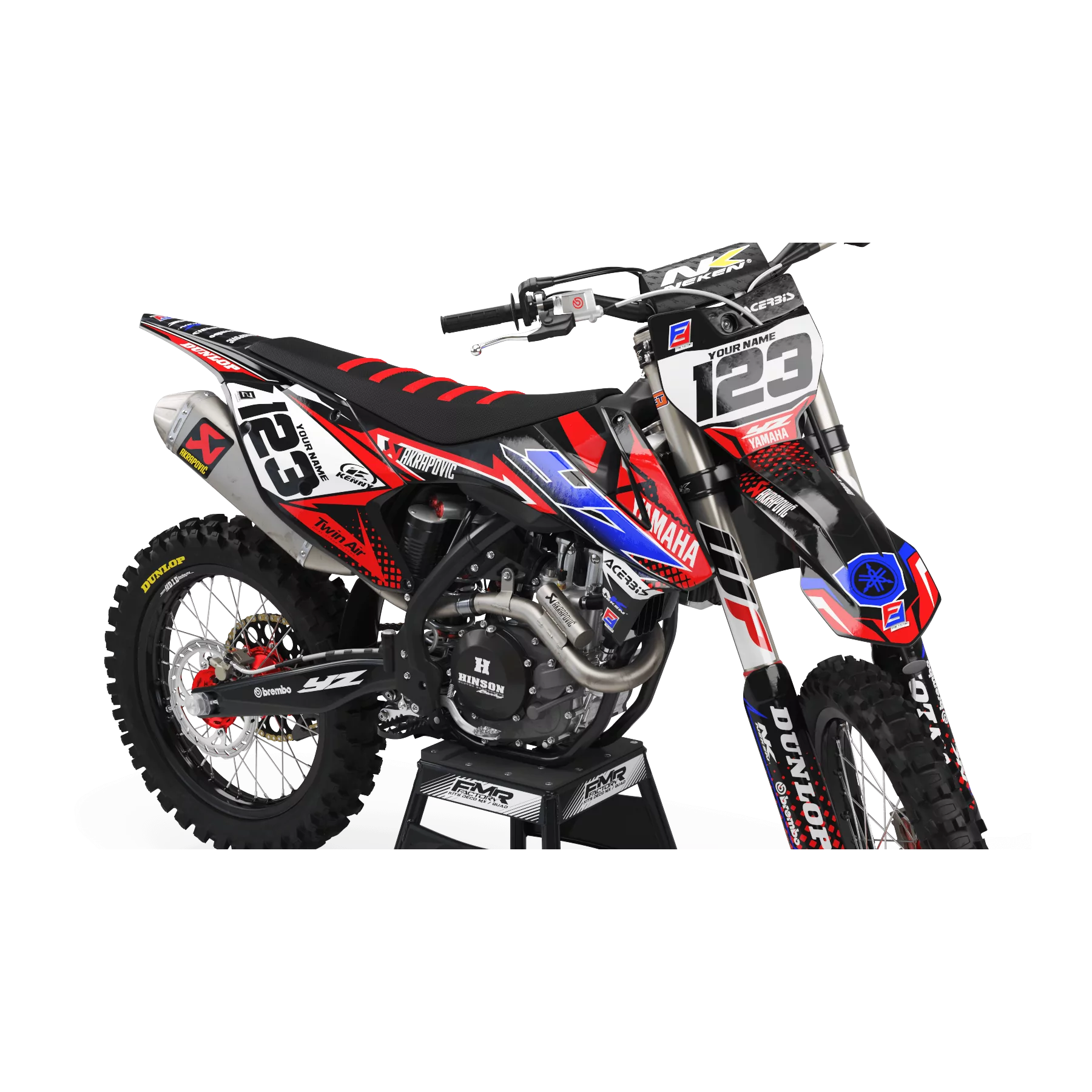 GRAPHICS moto GRAPHICS MOTOCROSS PERSO Yamaha FACTORY ENERGY red|blue (ref:prda33e2)
