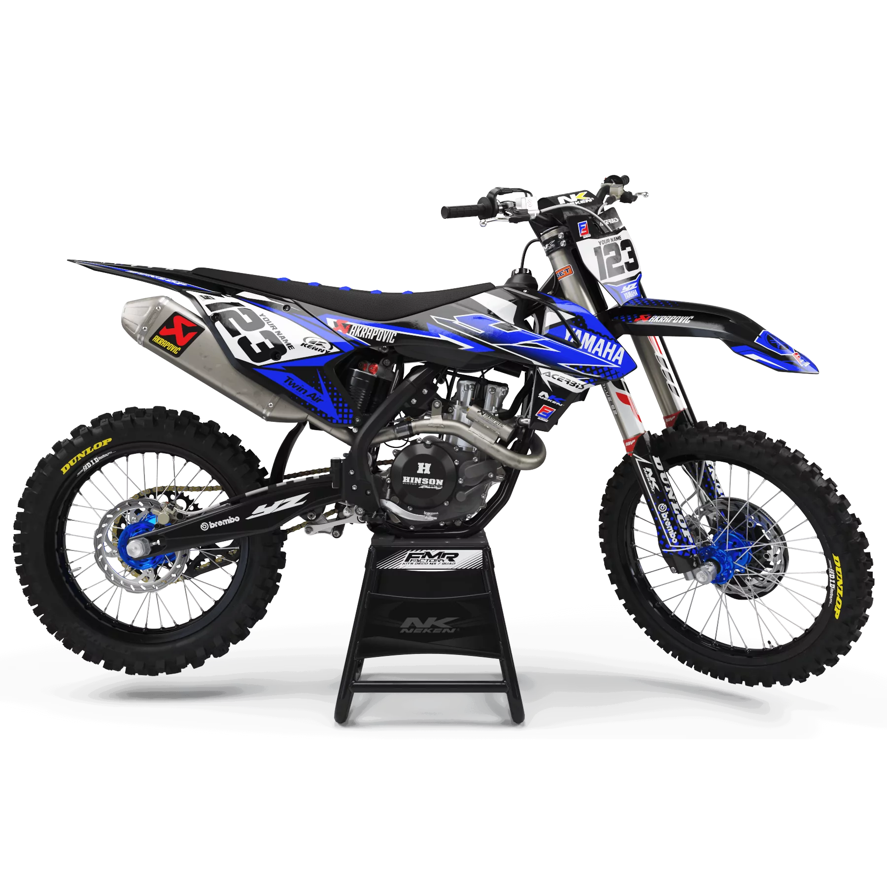 STICKERSET motor STICKERSET MOTOCROSS PERSO Yamaha FACTORY ENERGY blauw (ref:prda33e)
