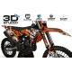 Kit adesivos moto KIT ADESIVOS Motocross PERSO MOTOCROSS ALPINESTARS laranja (ref:prda4f) 3D