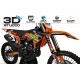 Kit adesivos moto KIT ADESIVOS MOTOCROSS BOXER laranja (ref:prda1c) 3D