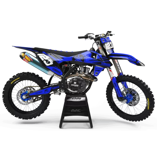 STICKERSET motor STICKERSET MOTOCROSS Yamaha FACTORY Neken zwart/blauw (ref:prda32e)