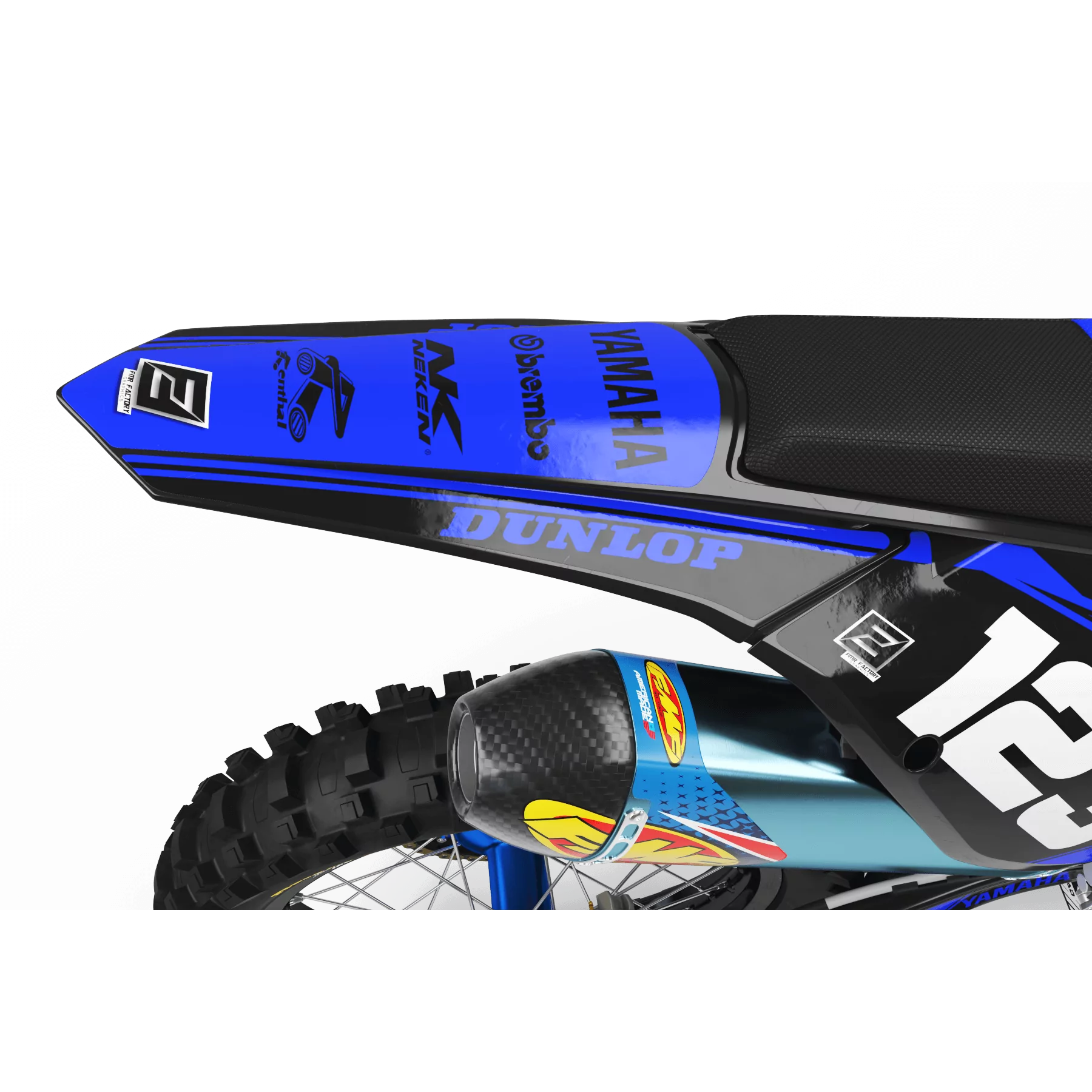 Kit adhesivos moto KIT ADHESIVOS MOTOCROSS Yamaha FACTORY Neken negro/azul (ref:prda32e)