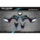 Motorcycle graphics graphics Motocross - STRIPURL TEAL