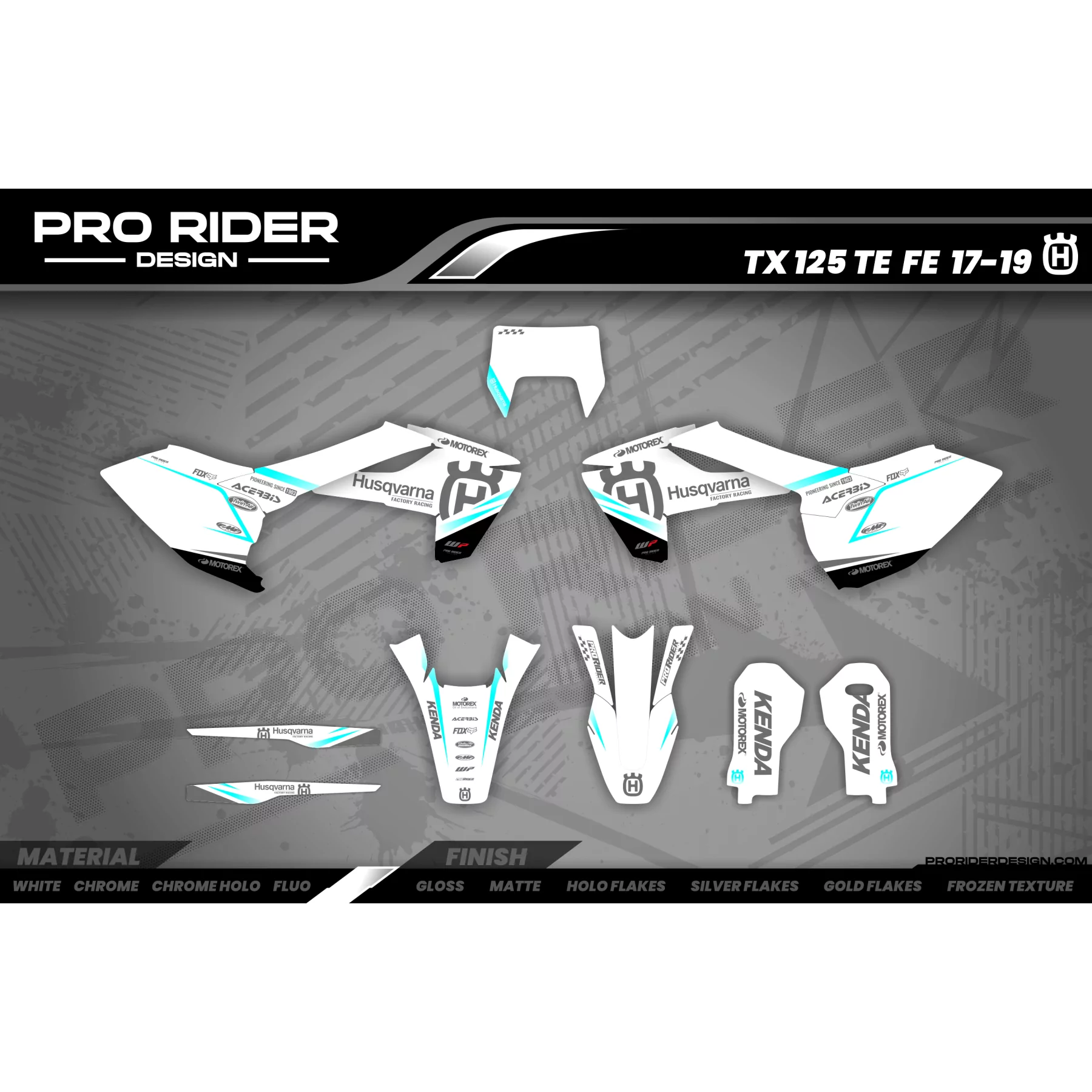 grafiche moto grafiche TC-FC-TE-FE... HUSQVARNA | ORIGINE WHITE