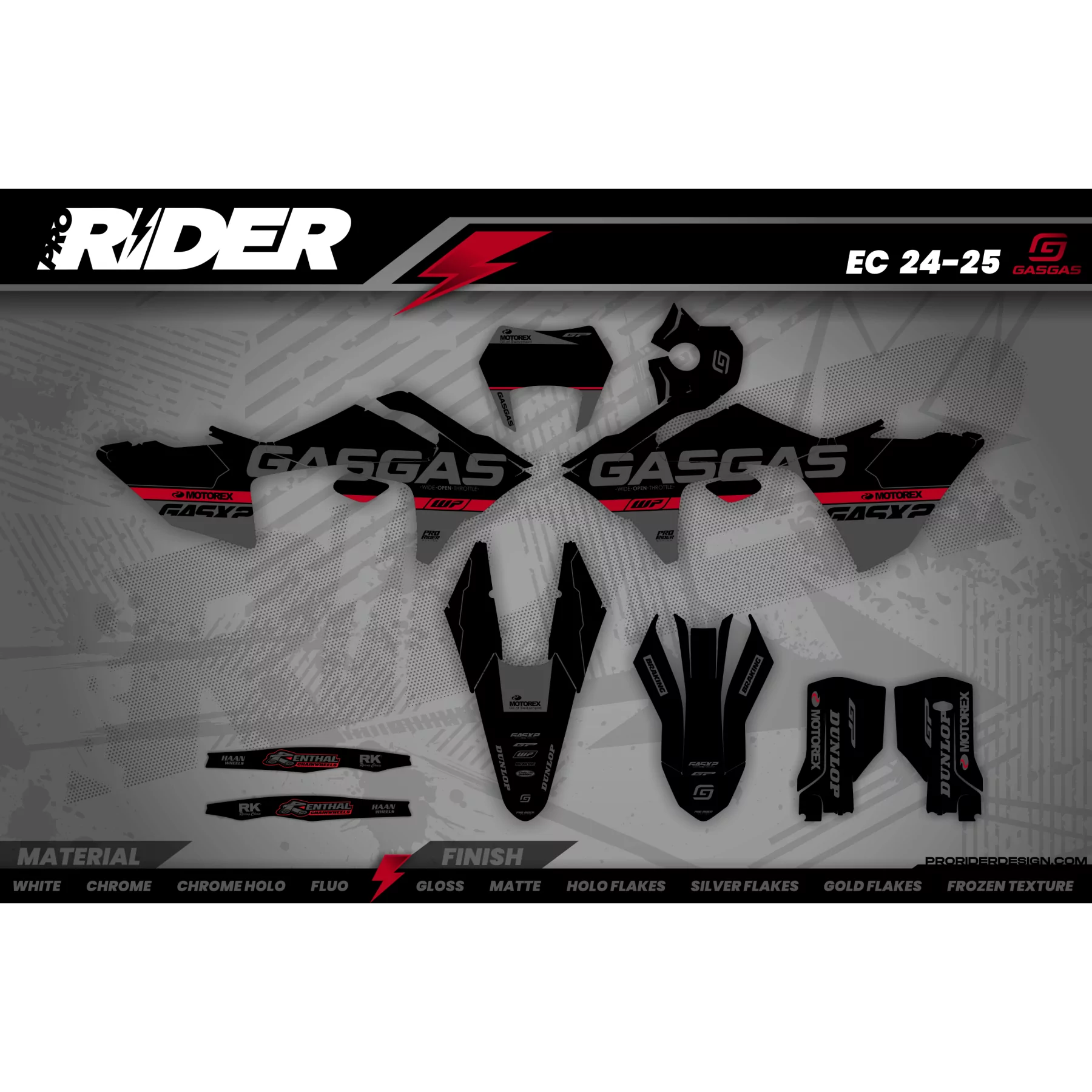 Grafiche moto grafiche motocross GASGAS MOTOREX GRAY