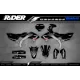 GRAPHICS moto Graphics Motocross YAMAHA YZ YZF... MOTUL BLACK/WHITE