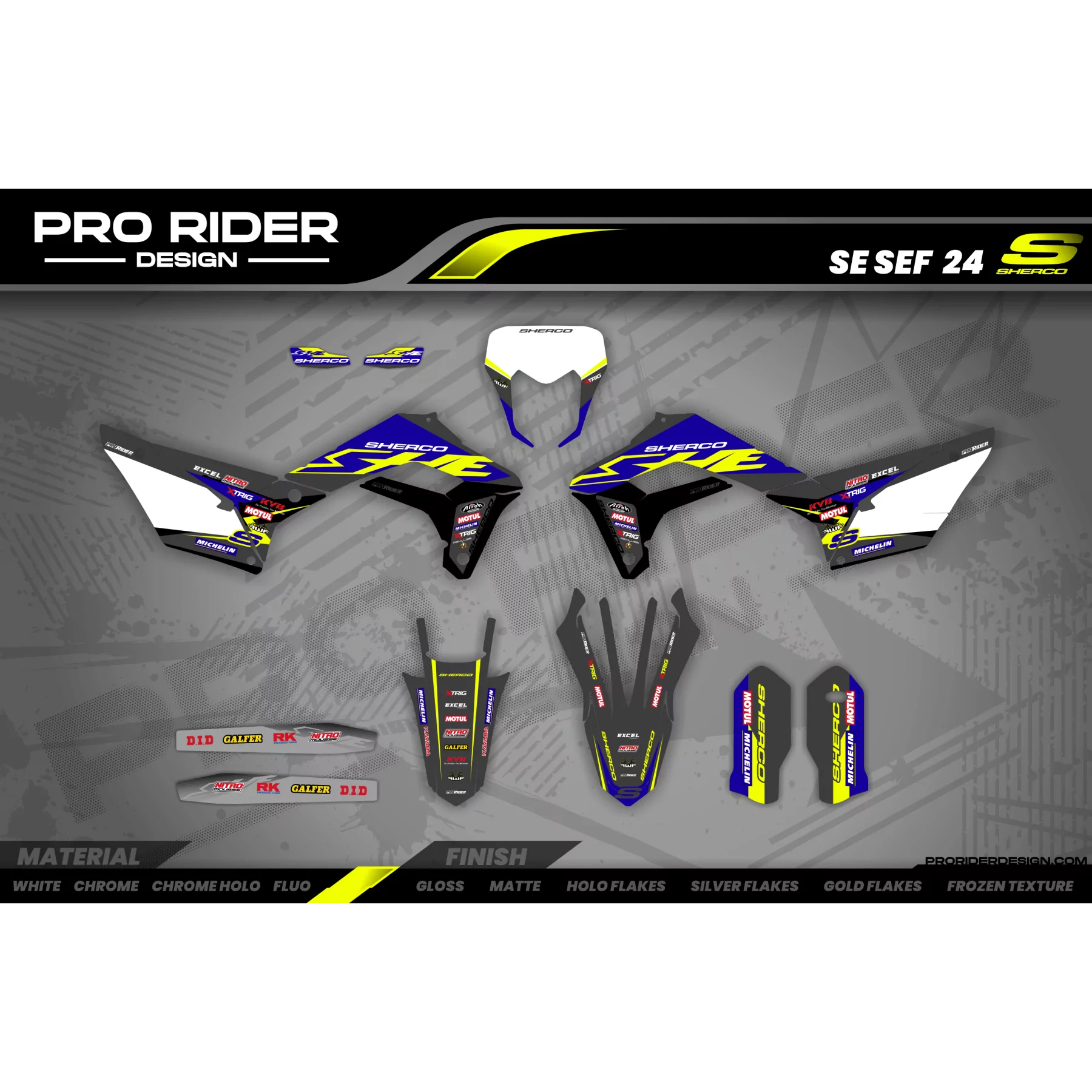 Dekor Motorrad Dekor perso ENDURO SHERCO FACTORY RACING V5