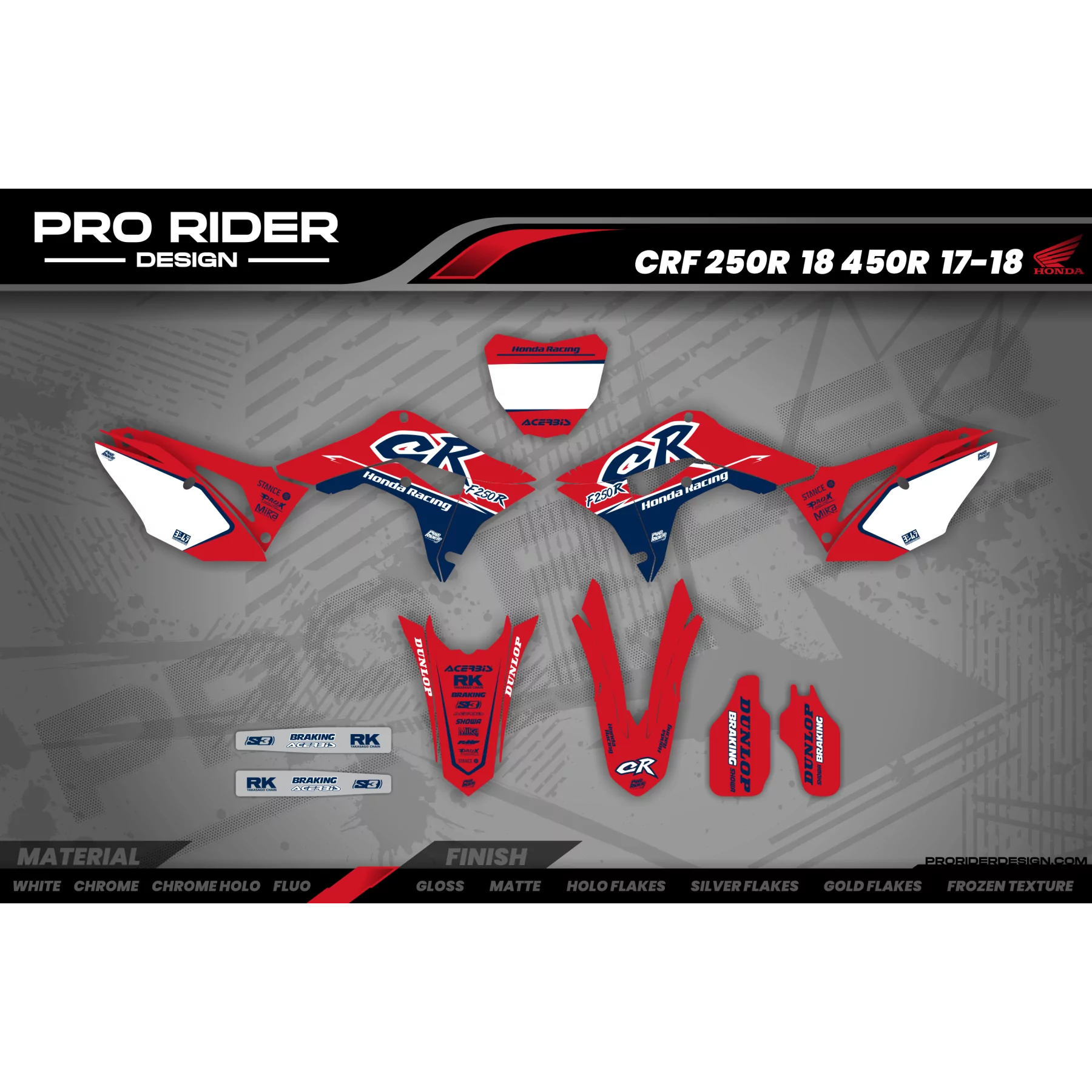 graphics moto graphics Motocross HONDA MX TEST REDRED