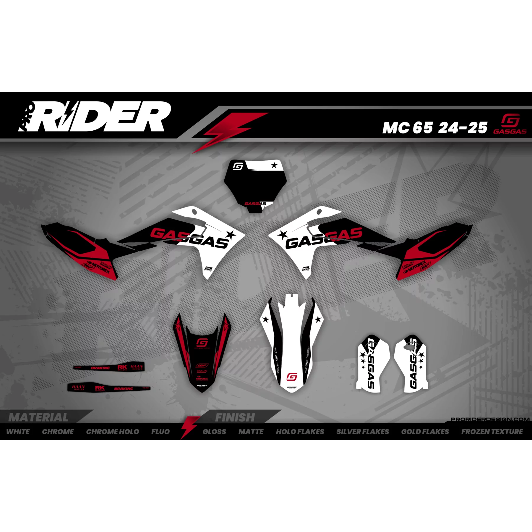 Kit adesivos moto Kit adesivos PERSO GASGAS STAR RED