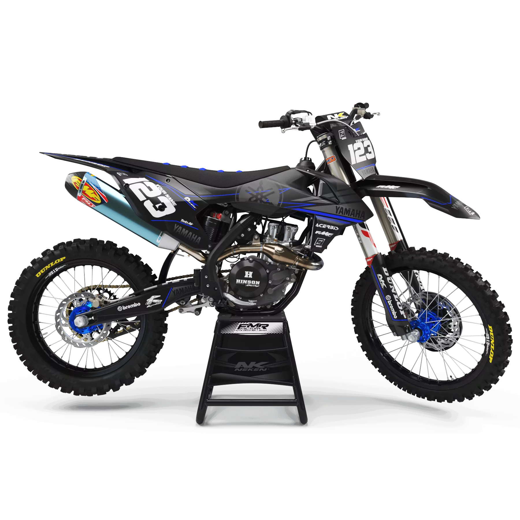 GRAPHICS moto GRAPHICS MOTOCROSS PERSO Yamaha FACTORY NEKEN BLACK MATE (ref:prda31e)