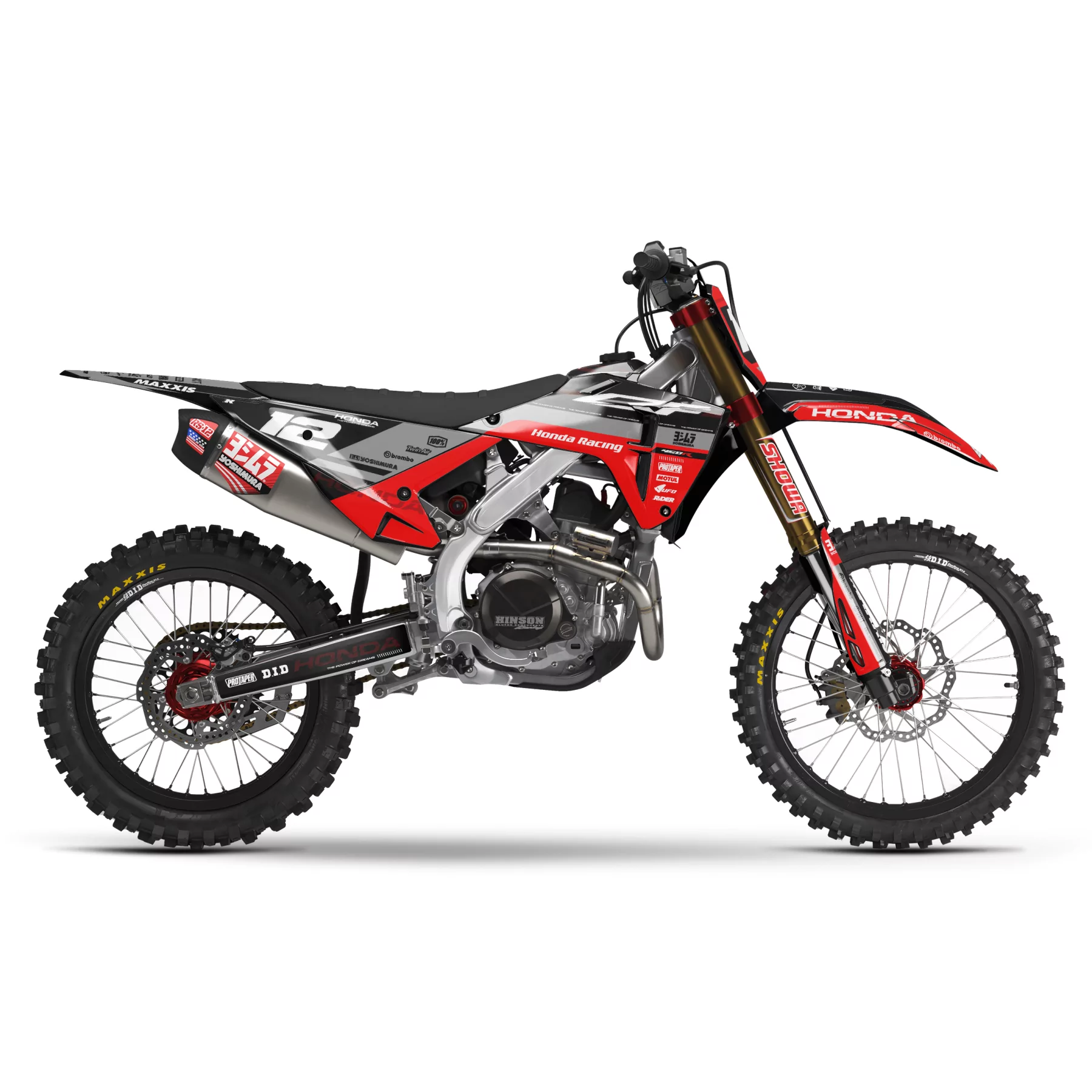 Kit adesivos moto KIT ADESIVOS MOTOCROSS HONDA RED RIPPER